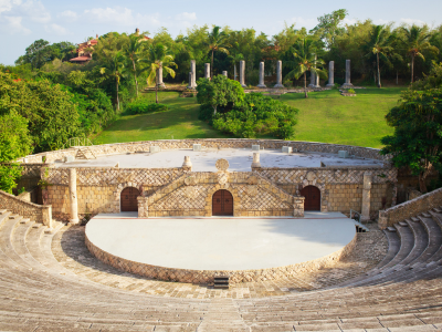 Amphitheater in the Dominican Republic. This beautiful backdrop is perfect for a destination wedding in paradise.