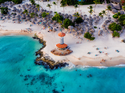 Bayahibe Beach Lighthouse in the Dominican Republic is a gorgeous backdrop for your beach destination wedding.