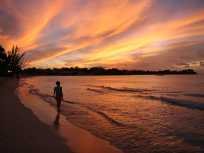 Beautiful sunset in Negril, Jamaica. This is a lovely wedding destination, especially for romantic beach weddings.